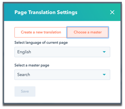 Page Translation Settings Continued