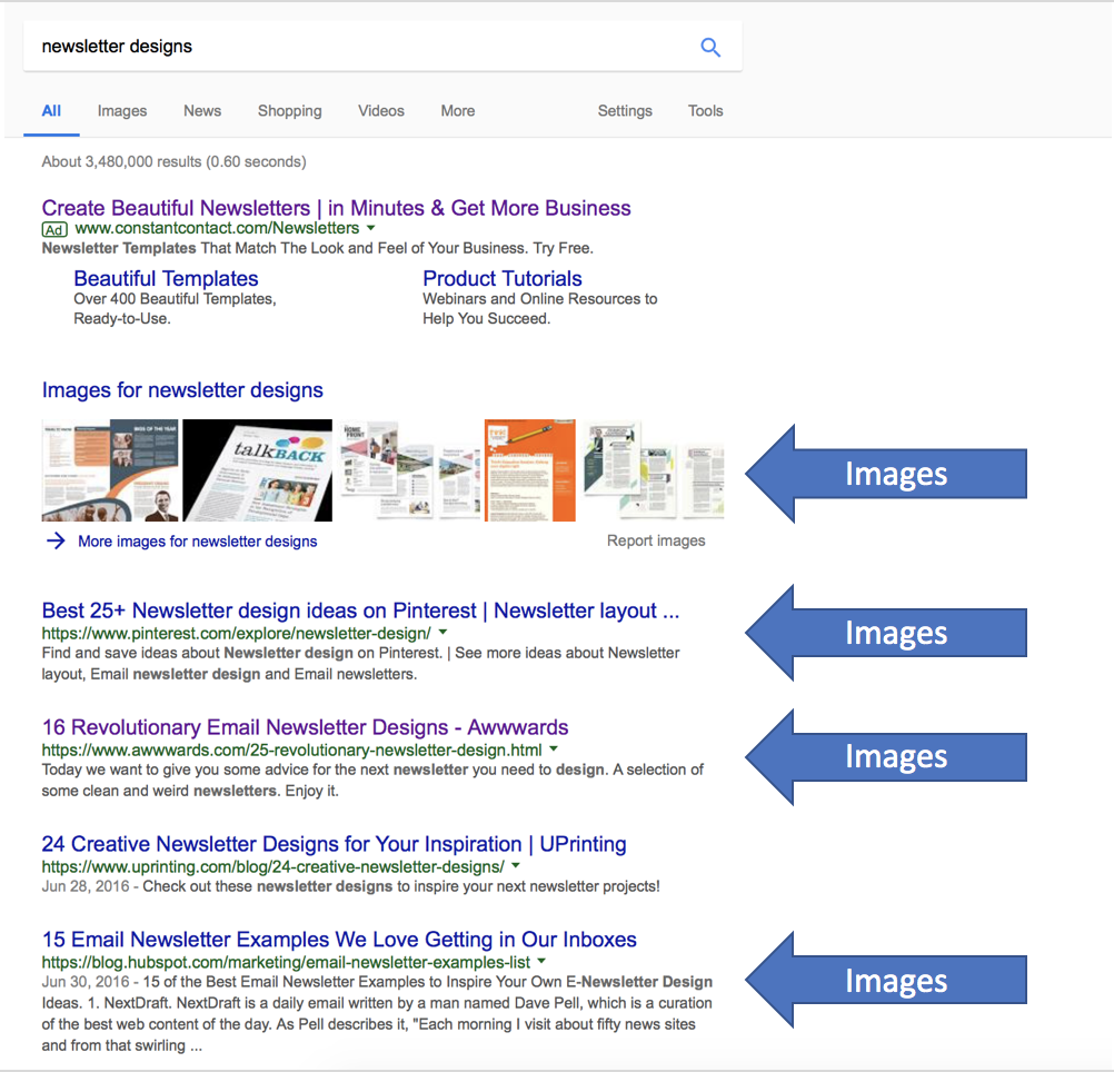 Newsletter designs search results in google example