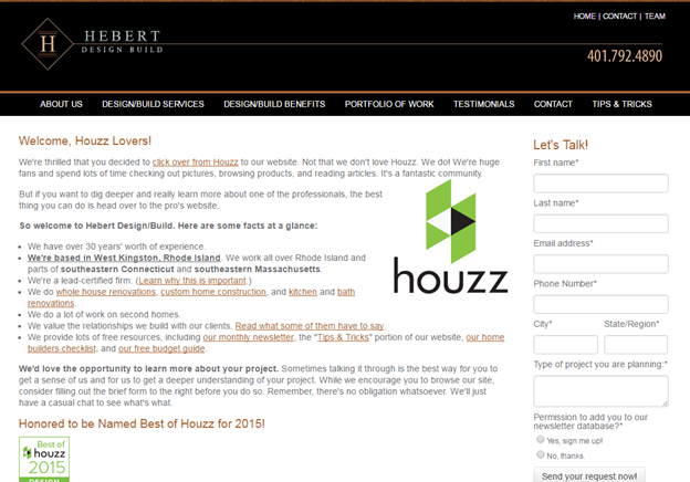Construction Marketing Ideas Houzz Welcome Page