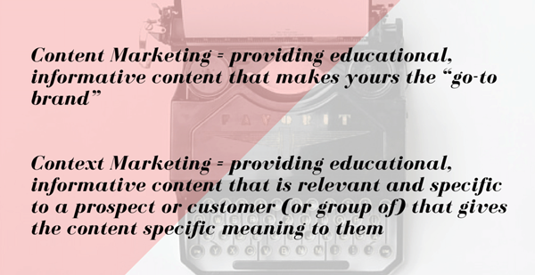 Context Marketing vs. Content Marketing