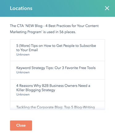 See where a CTA is in HubSpot